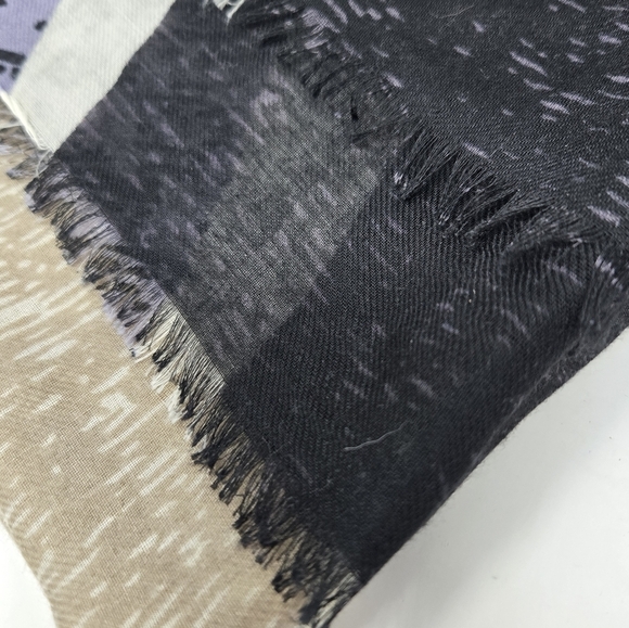 BP BRASS PLUM LIGHTWEIGHT SCARF SHAWL WRAP BLACK PINK PURPLE ABSTRACT WOMEN OS - Picture 13 of 13